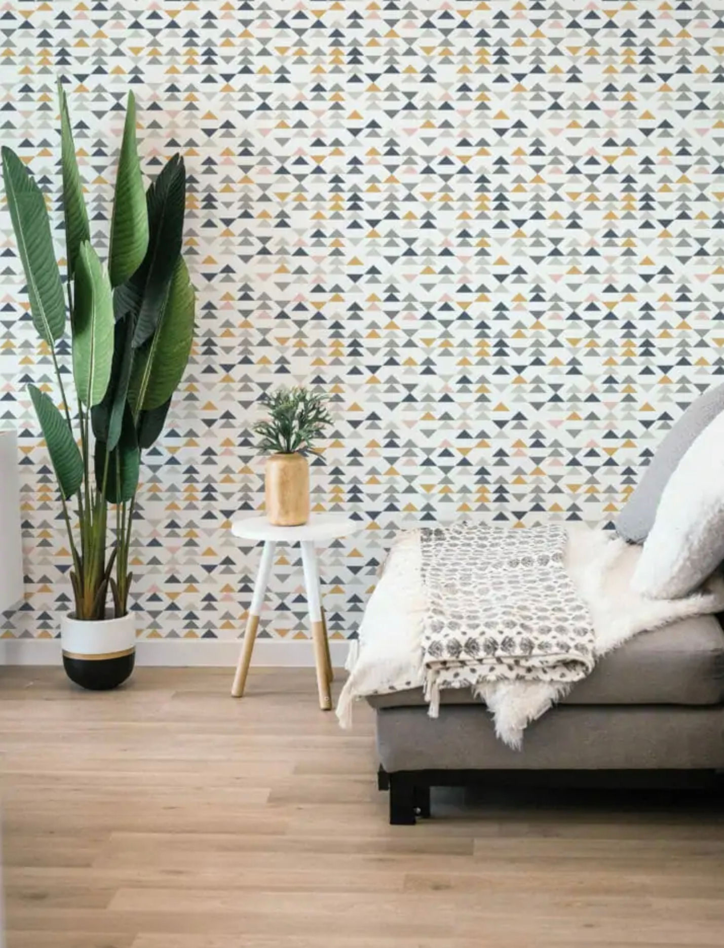 Multicolor Triangles Peel and Stick Wallpaper