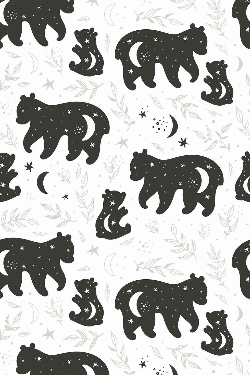 bear wallpaper boys room