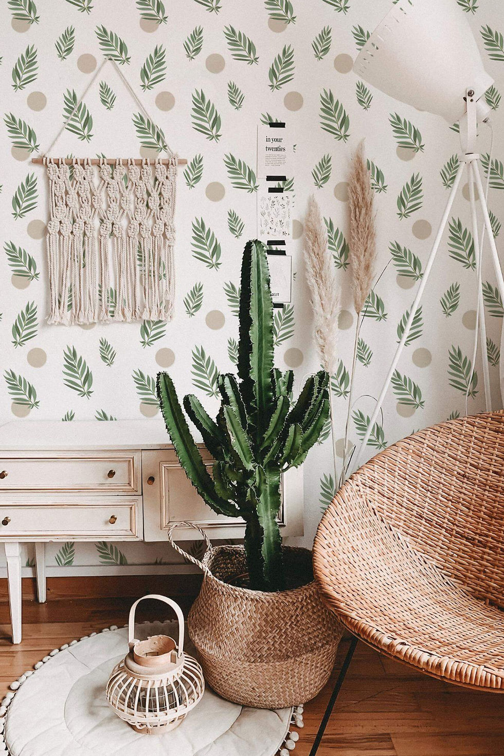 Boho Neutral Peel and Stick Wallpaper