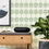 Thumbnail: Green Scandinavian Leaf Peel and Stick Wallpaper