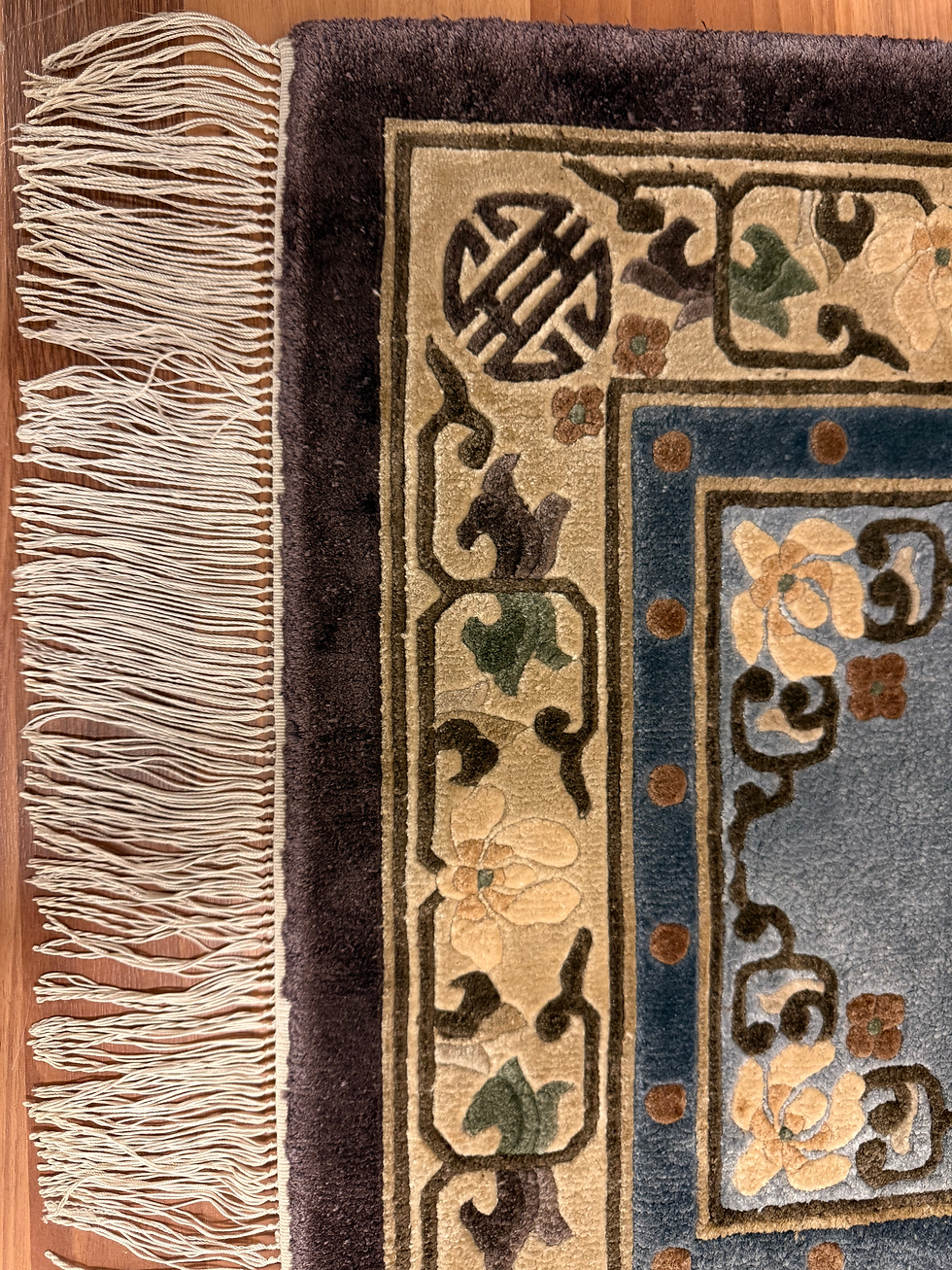 Pikkukuva: Käsinsolmittu silkki matto 122*62