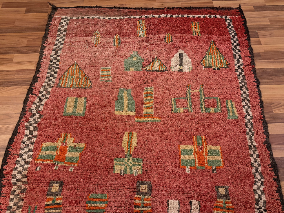 Pikkukuva: Käsinsolmittu vintage Marokkolainen matto 260*145