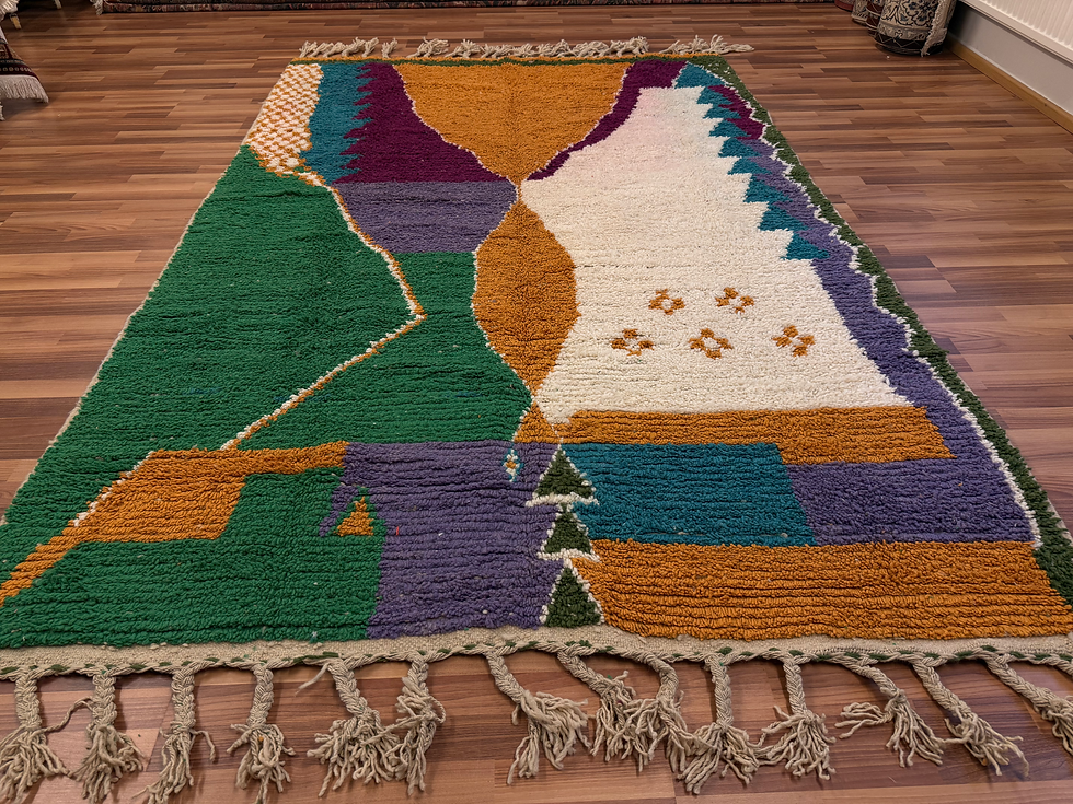 Pikkukuva: Käsinsolmittu Marokkolainen Azilal matto (UUSI) 292*191