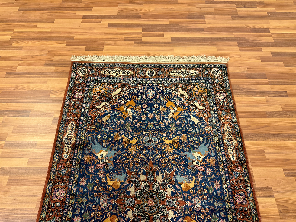 Pikkukuva: Käsinsolmittu Persialainen/Qum matto 238*138