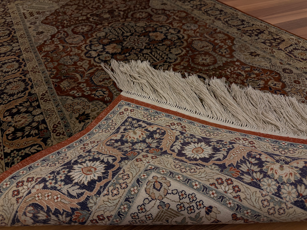 Pikkukuva: Käsinsolmittu silkki matto 162*94