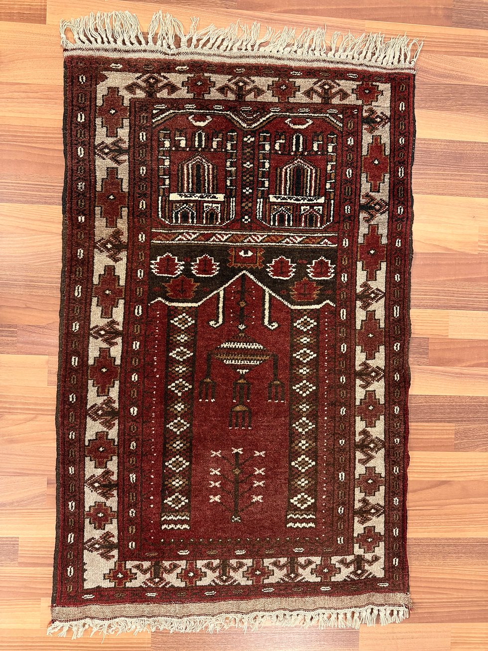 Pikkukuva: Käsinsolmittu Afganistanilainen/kunduz rukousmatto 115*65