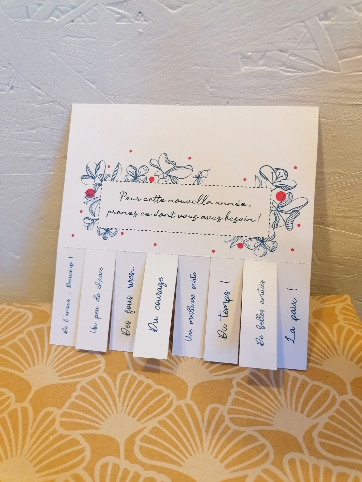 CARTE de voeux à détacher