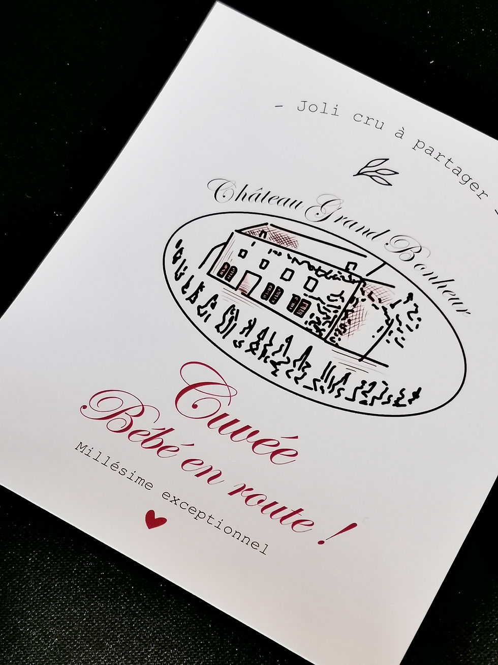 Miniature : Etiquette festive autocollante pour bouteille de vin