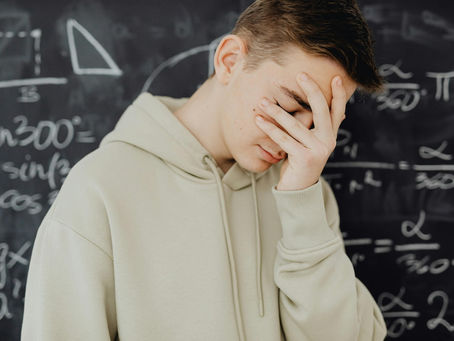 Teenager having anxiety about school