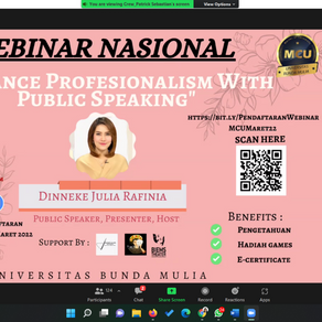 Press Release Webinar Nasional: “Enhance Professionalism with Public Speaking”