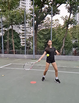 Affordable tennis lessons practice drill