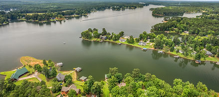 Aerial View of Lake Sinclair in Georgia