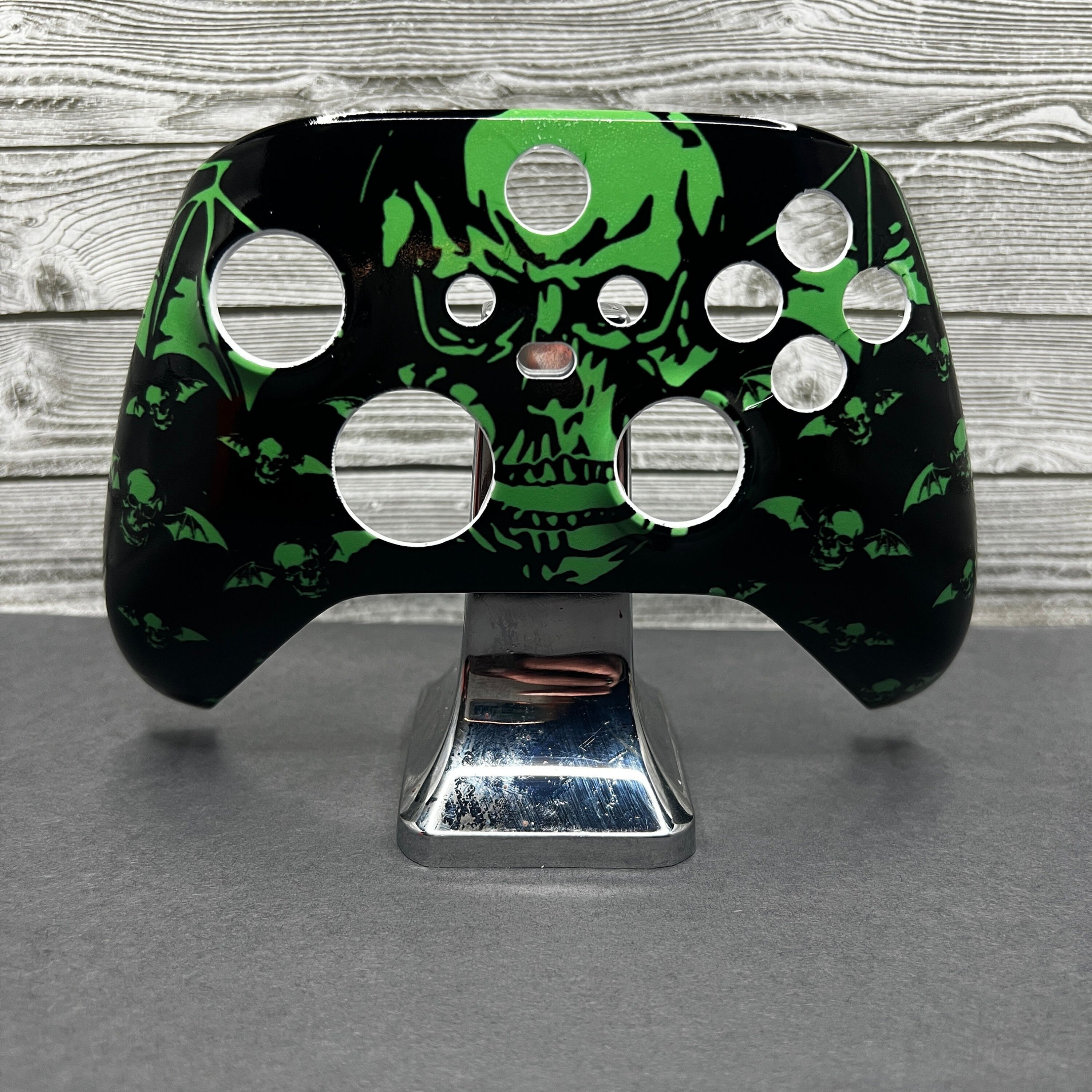 Green deathbat  Custom Controller Shell for Xbox S/X Front Housing Faceplate