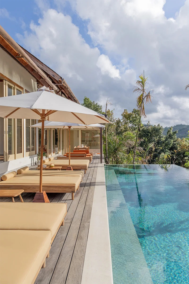 Healthy breakfast at surf yoga retreat villa