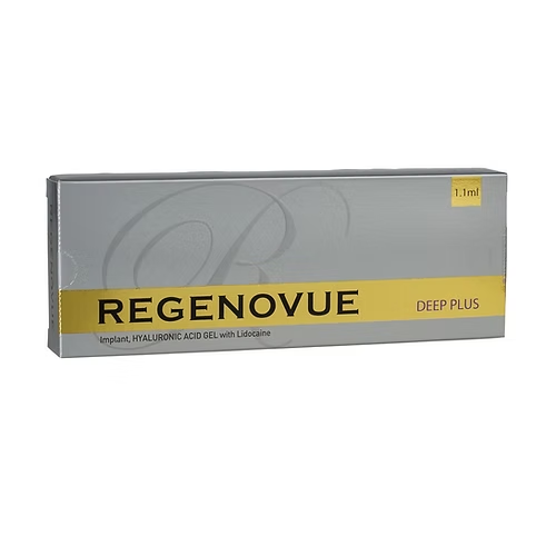 REGENOVUE DEEP PLUS 1X1.1ML offers precise deep wrinkle correction, natural volume, built-in lidocaine for comfort, and long-lasting results with minimal swelling.