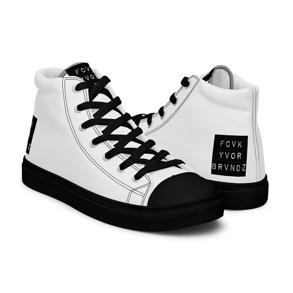 Thumbnail: Men's FCVK YVOR BRVNDZ Black high top Chucks