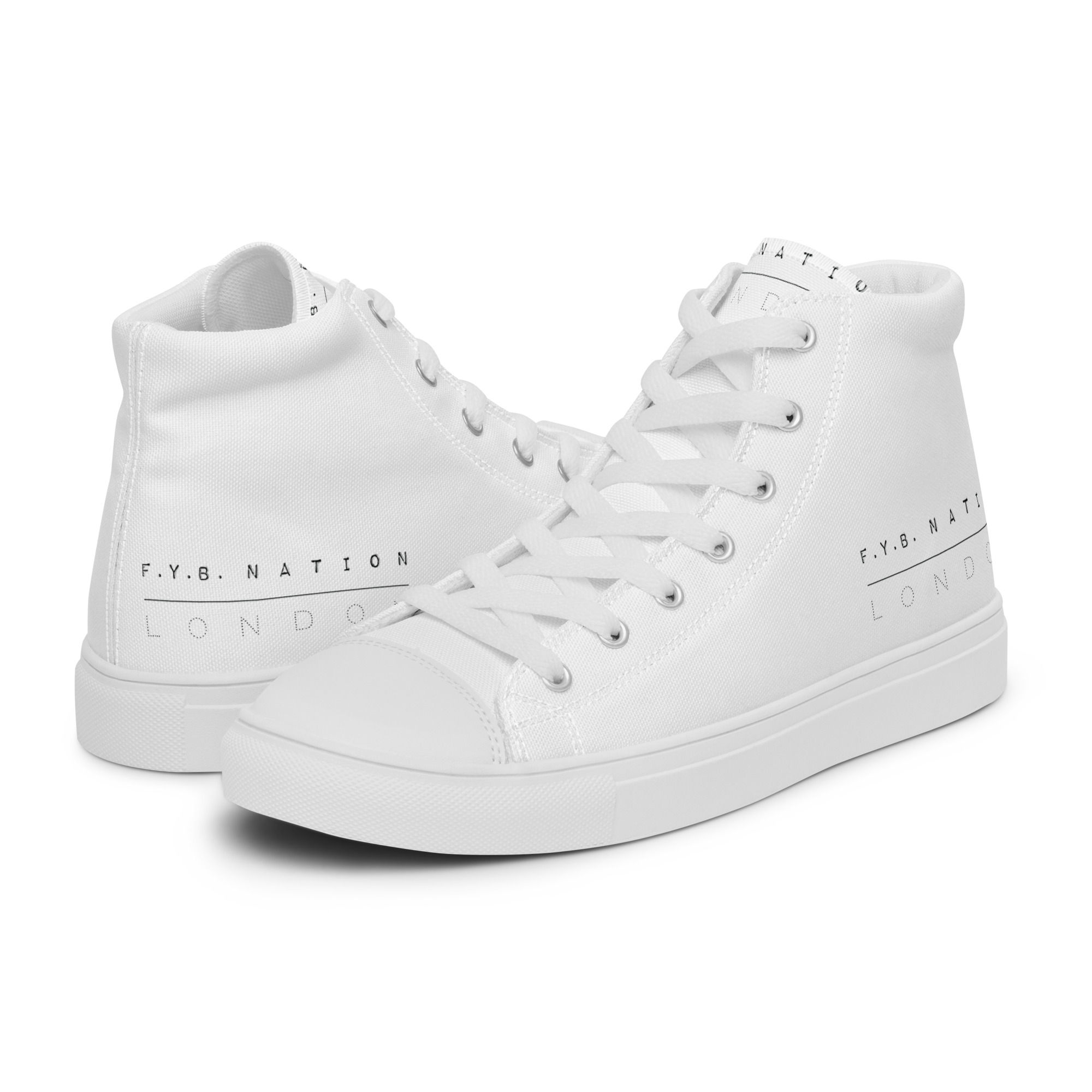 Men's F.Y.B. NATION White high top Chucks
