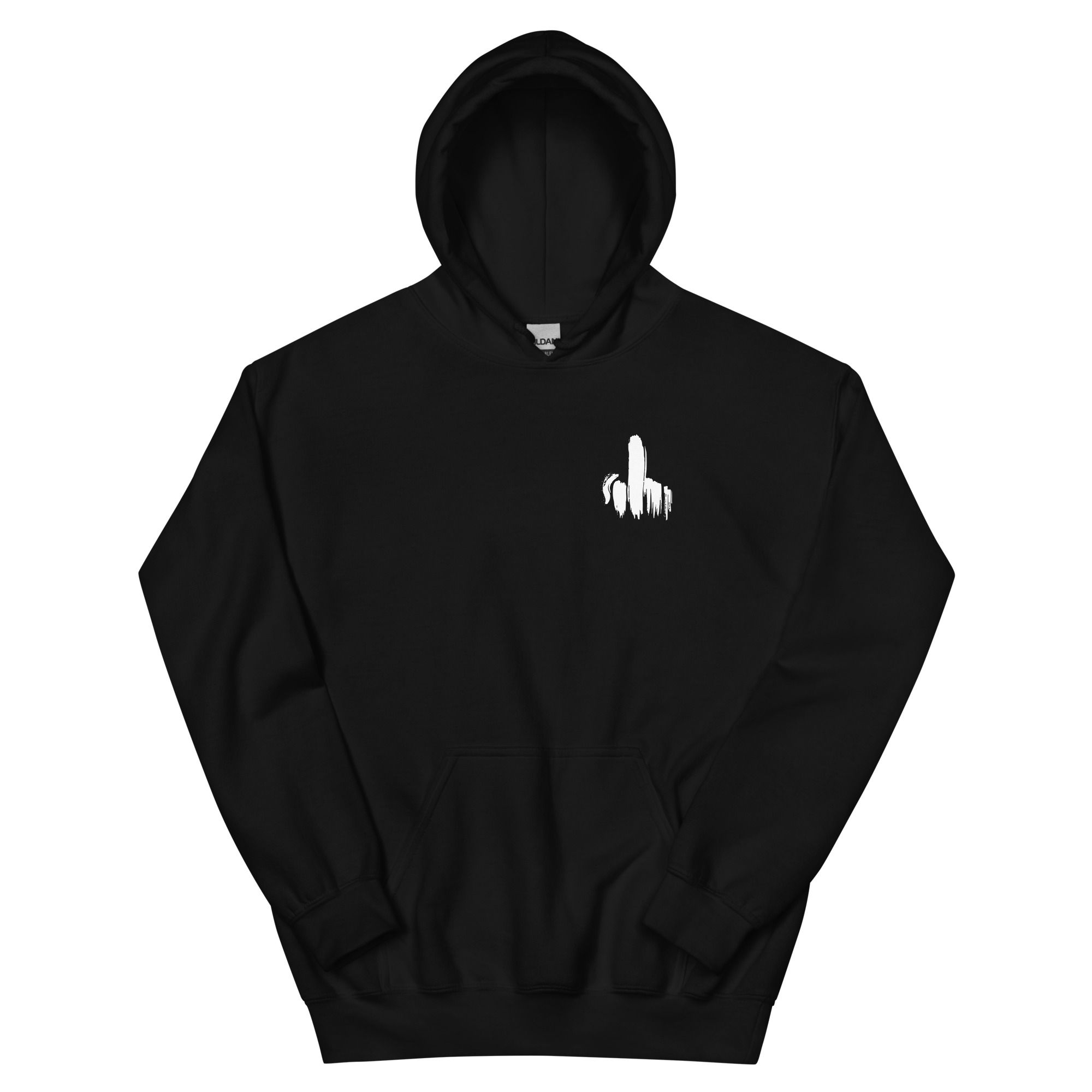 Women's THA FINGA Black Hoodie small logo