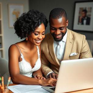 new orleans wedding couple researching wedding packages and prices