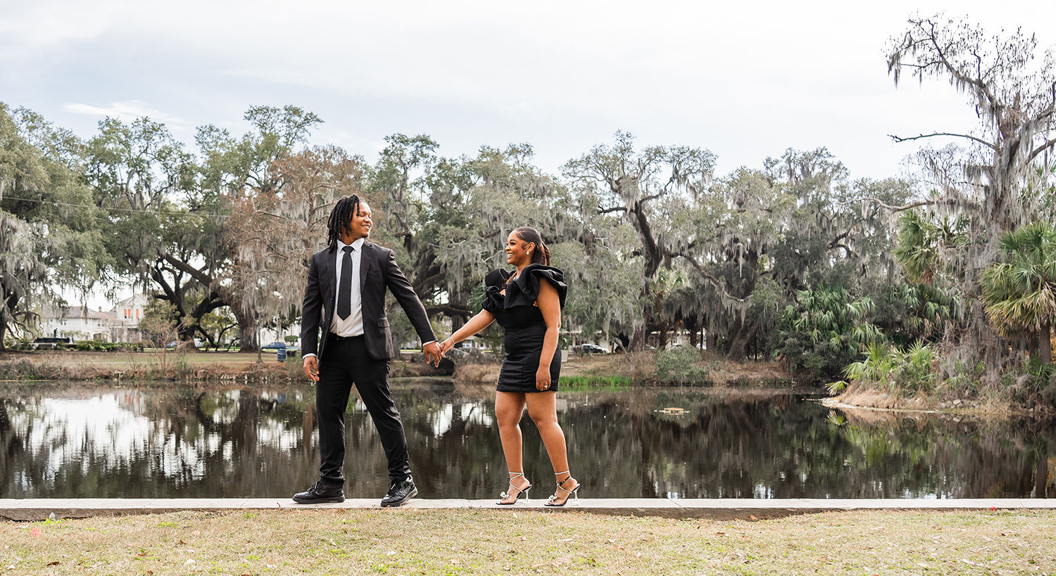 New Orleans elopement photographer Chad Populis, city Park at goldfish island 