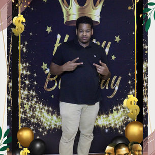 Magic Mirror Photo Booth ad featuring a colorful photo booth, pricing from $400-$1500, and benefits like high-quality images and instant sharing.
