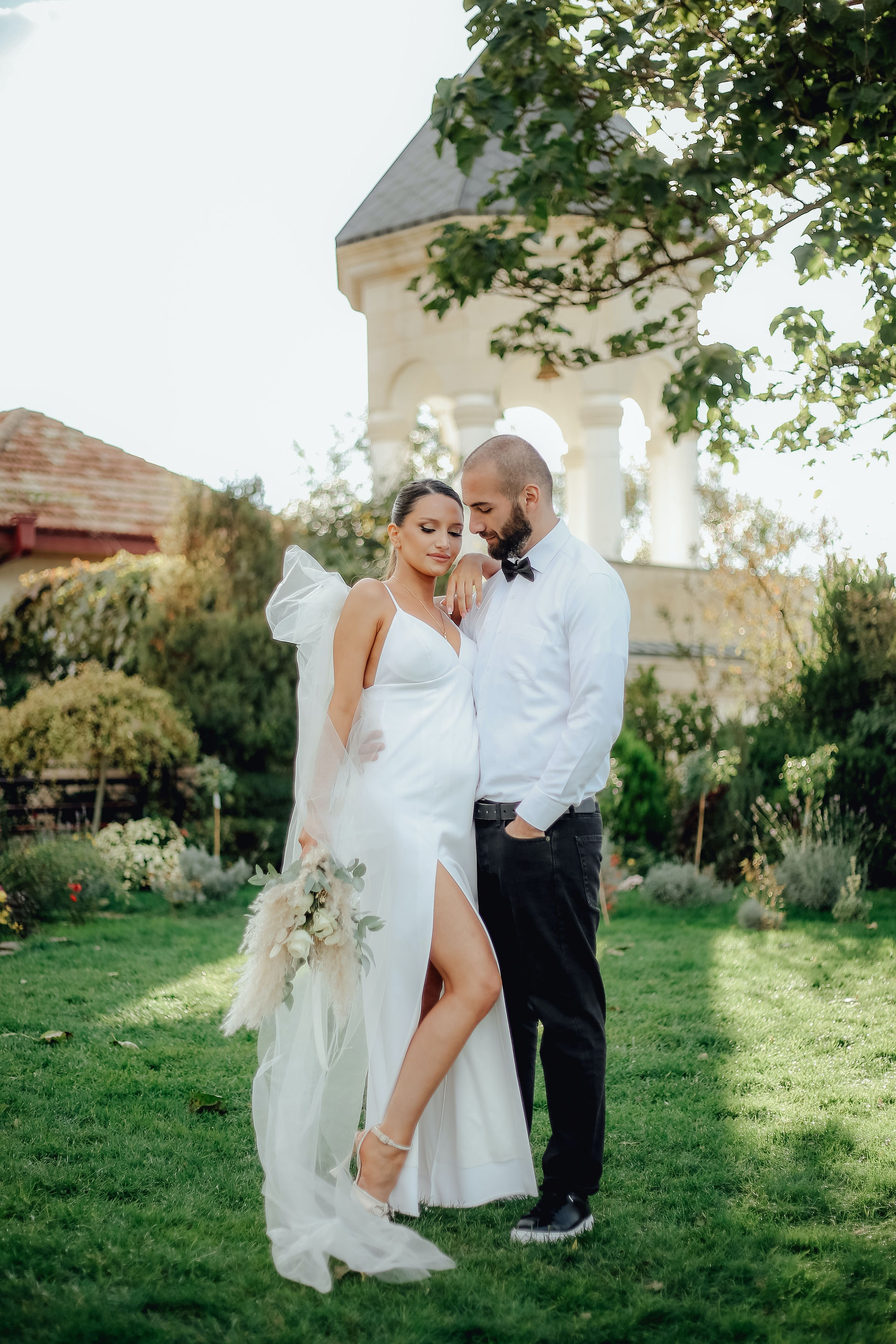 Wedding couple sexy pose