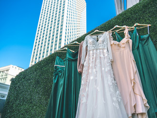 Wedding photography shot list - bride and bridesmaids dresses