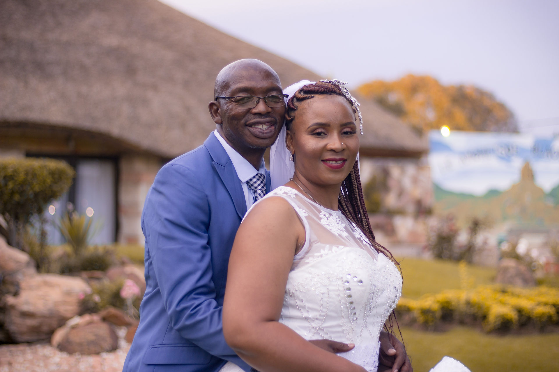 Traditional couple pose