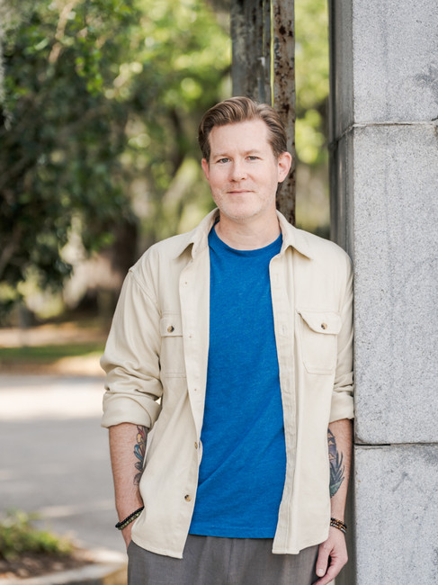 Outdoor personal branding portrait for a therapist at City Park in New Orleans.