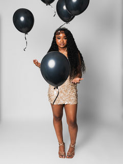 Studio shoot with white backdrop and reflections