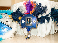 New Orleans graduation party venue details with themed decorations