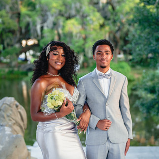 Couple prom photography at City Park Peristyle with classic New Orleans architecture