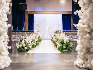 Wedding reception setup at Generations Hall in New Orleans