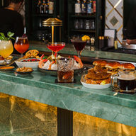 food spread at New Orleans bar