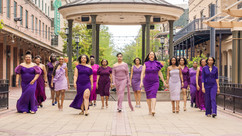 Delta Sorority walking on Fulton Street