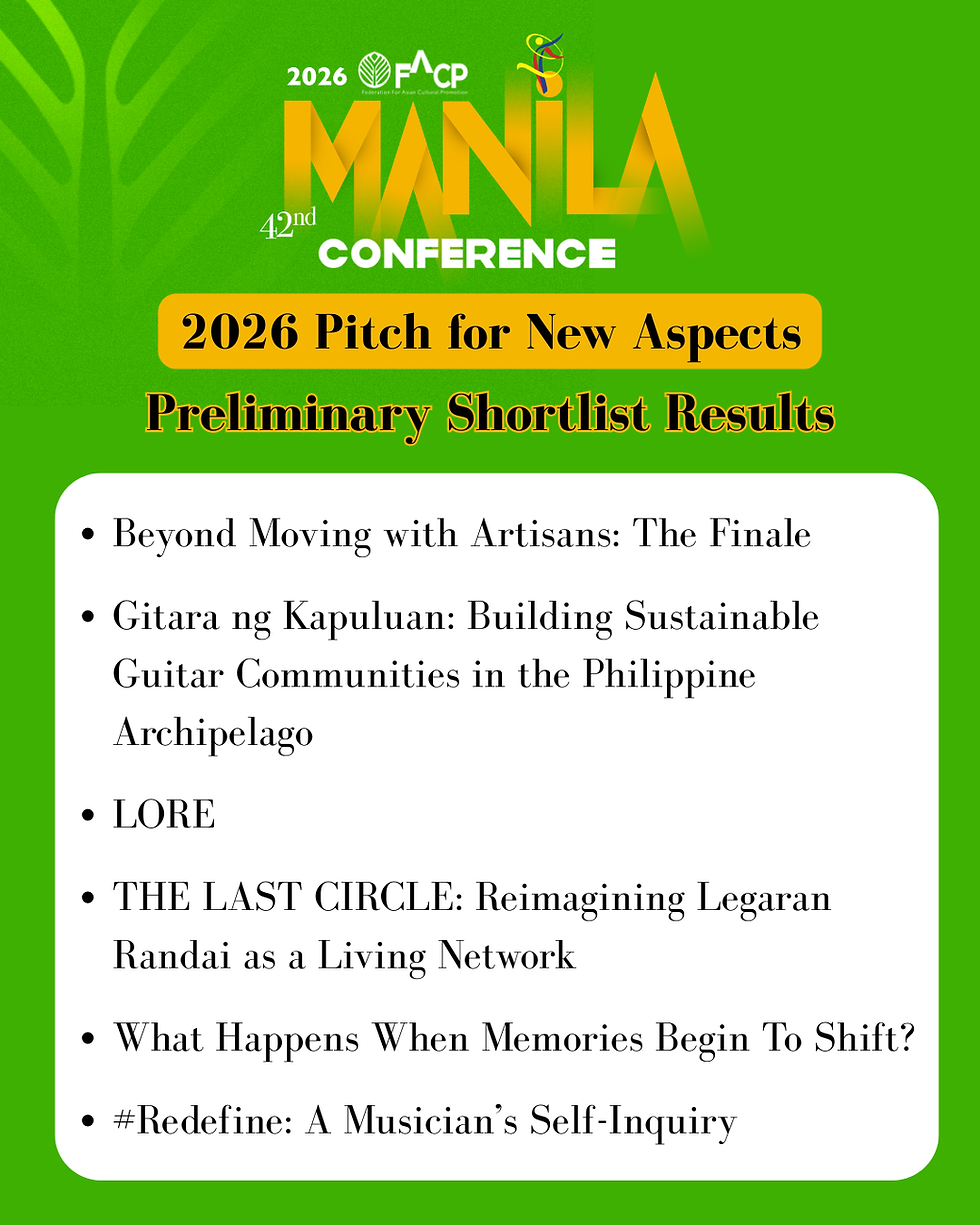 2026 Pitch for New Aspects – Preliminary Shortlist Results