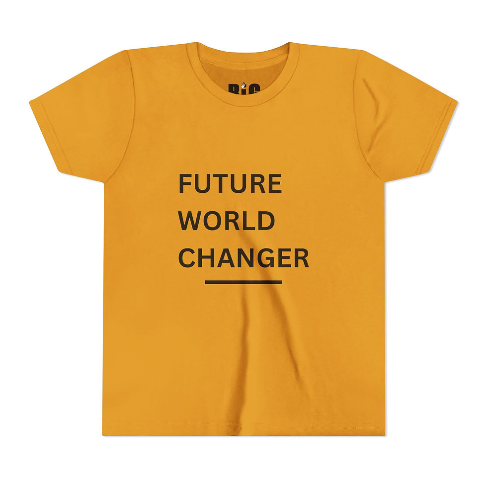 Thumbnail: Youth Short Sleeve Tee | Future World Changer (Black Letters)