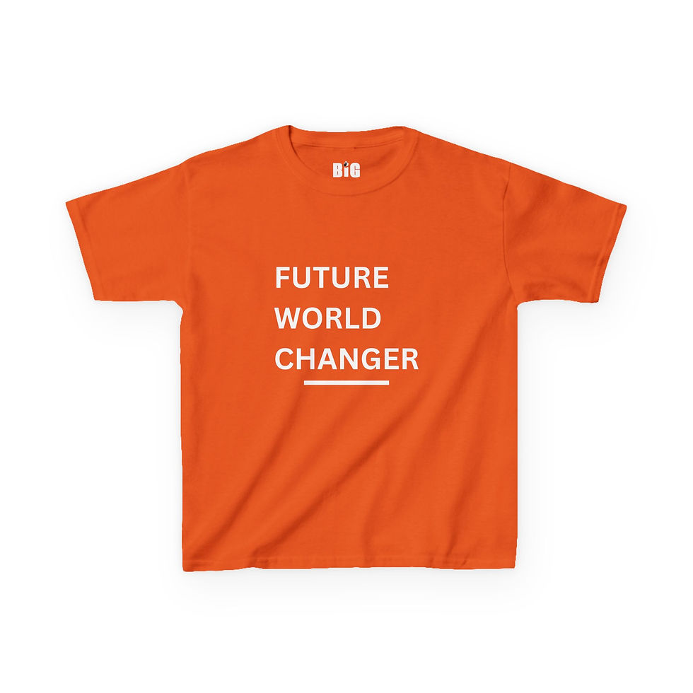 Thumbnail: Youth Cotton Tee | Future World Changer (White Letters)