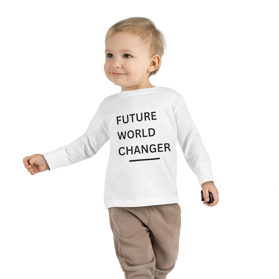 Thumbnail: Toddler Long Sleeve | Future World Changer (Black Letters)