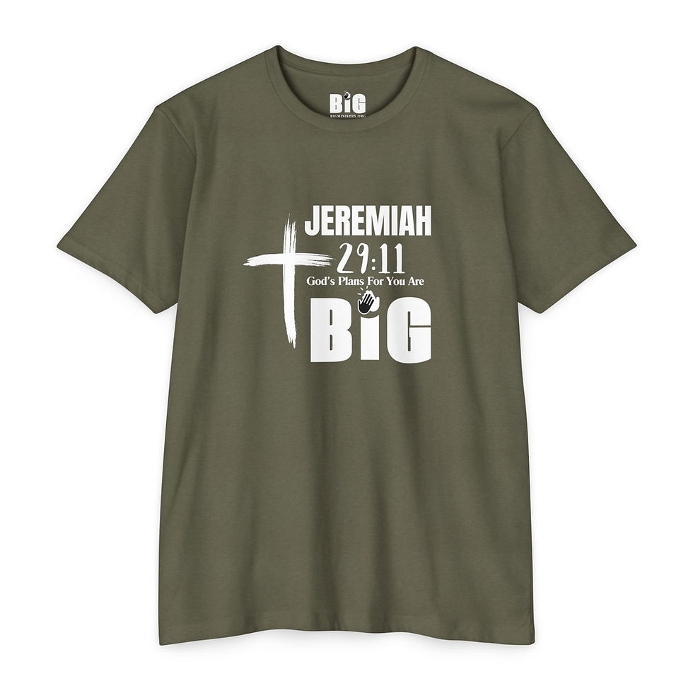 Thumbnail: Adult T-Shirt | Jeremiah 29:11 "God's Plans For You Are BiG"