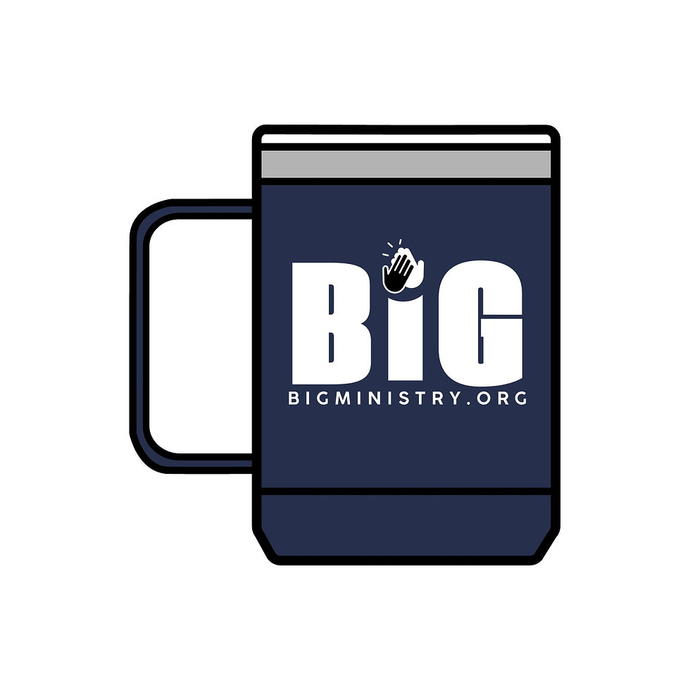 Thumbnail: Coffee Mug Tumbler - 15oz | BiG Logo (White)