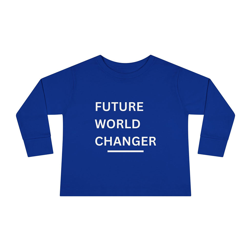 Thumbnail: Toddler Long Sleeve | Future World Changer (White Letters)