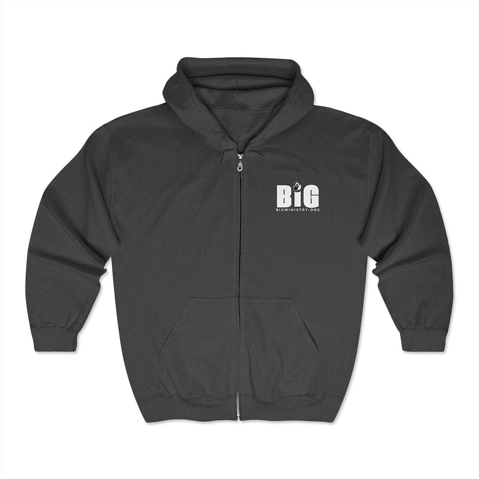Thumbnail: Adult Full Zip Hoodie | BiG Logo (Upper Left)