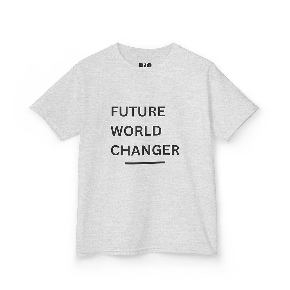 Thumbnail: Kids Cotton Tee | Future World Changer (Black Letters)