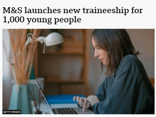 M&S Training Scheme Highlights the Need for Youth Career Pathways