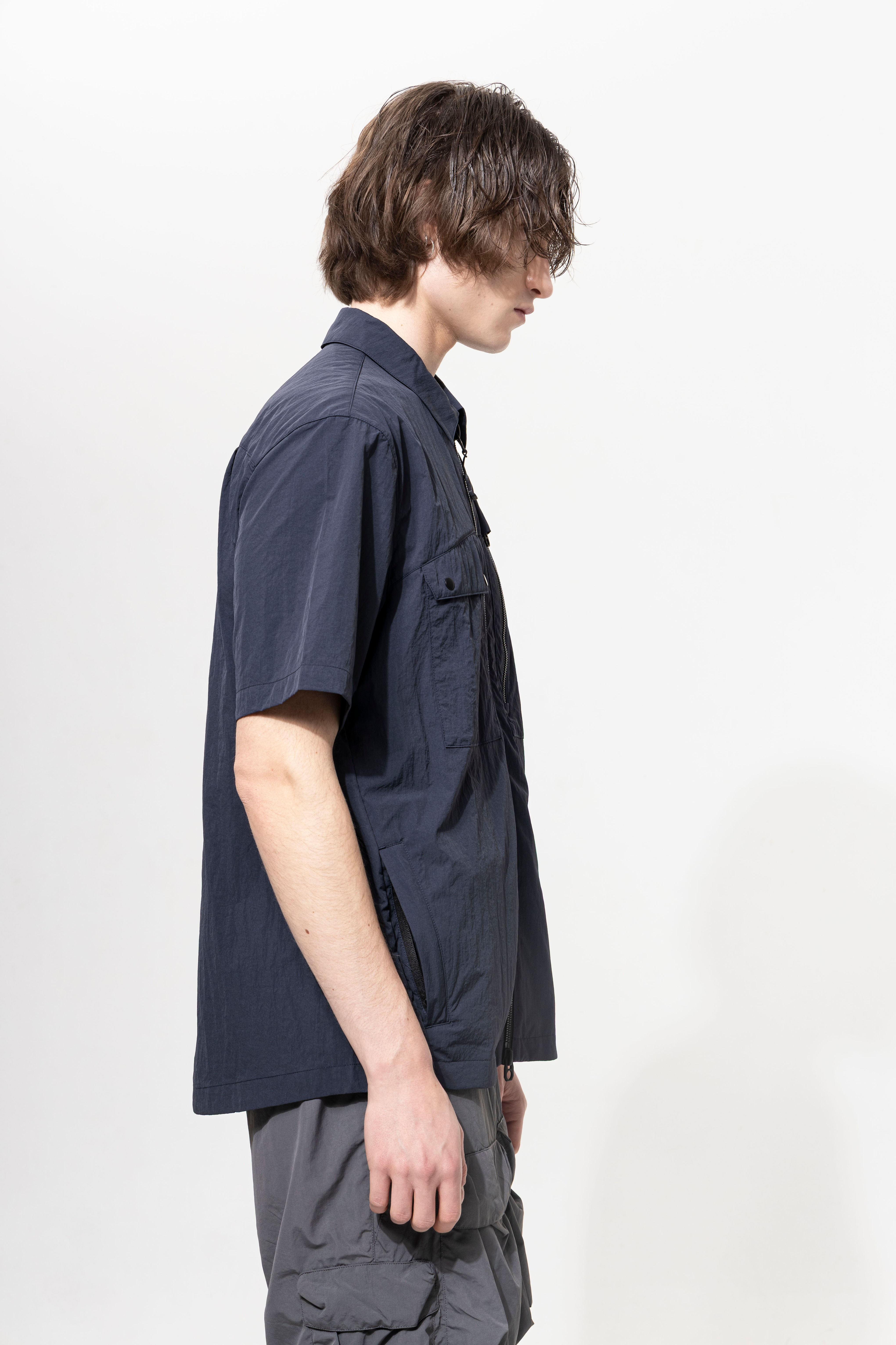 JG1_SS26_14 | HYBRID UTILITY OVERSHIRT SS | NAVY