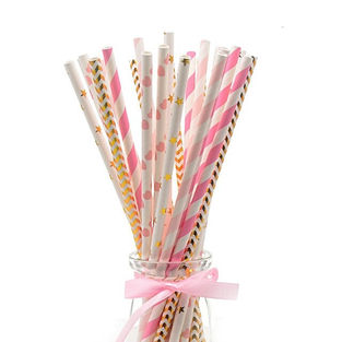 Pink straws