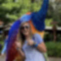 Grayce Britt with Hei Hei