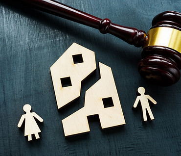 Property division concept Divided house during family divorce.jpg