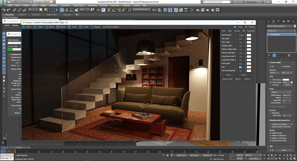 17. Adjust Lights Using Corona LightMix